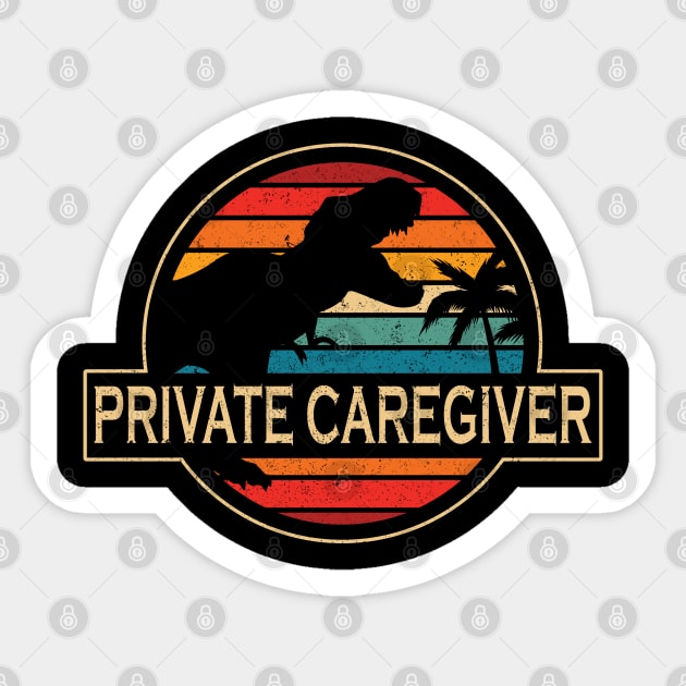 Private Caregiver Dinosaur Sticker by SusanFields